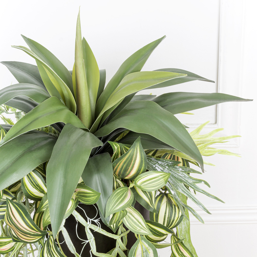 К440 Композиция искусственная с Агавой в интерьерном кашпо_3