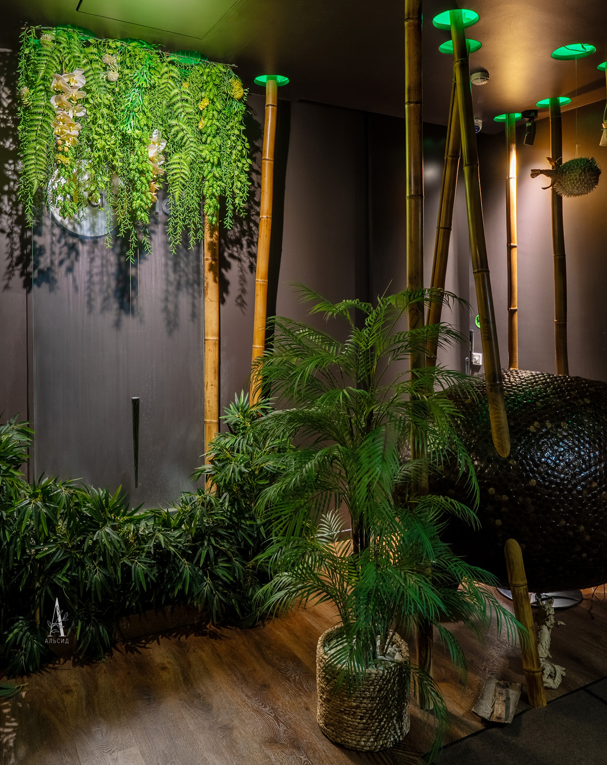 Л45 Лиана искусственная с гладиолусом L100см, свес 135см_4