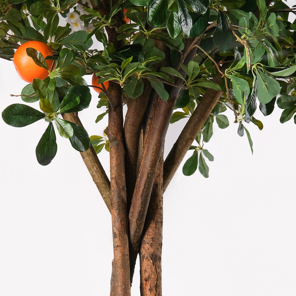 200/РН/84-5(з)(F) Дерево искусственное экзотическое  с апельсинами и цветами h200 d200см, латекс_5