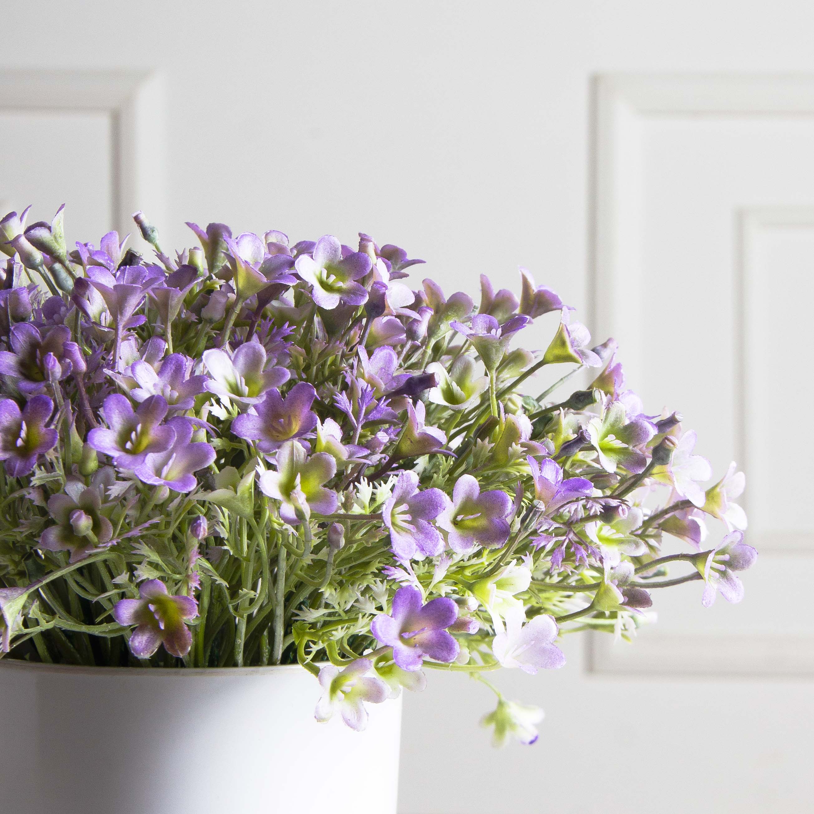 КС/О40-2(F) Кампанула искусственная h17см в кашпо, фиолетовая_4