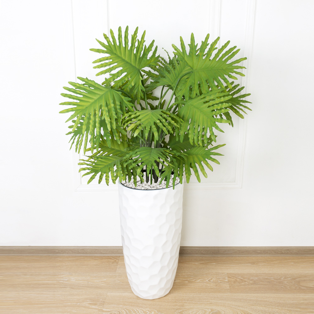 707/К2702/М3410(Fix) Кашпо Мозаика d34см, h63см, белое_2