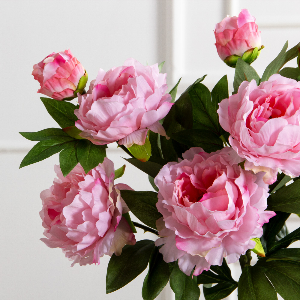 7141А/9122-0346/1(F) Пион искусственный h77см 2головы 1бутон,розовый_2