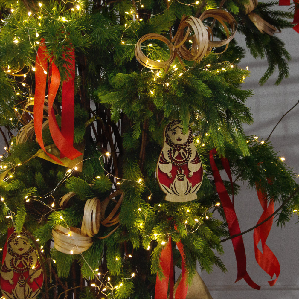 ДЛ197/СВ03т(Пр)(Fix)(F)Декор вх.группы h280см н/прут, прист.,с матрешками в русс. стиле и гир.Роса_6