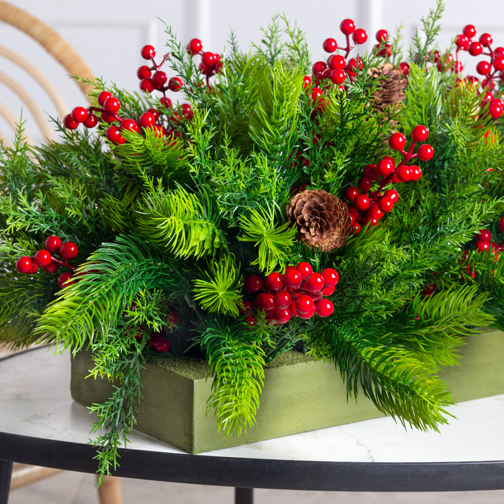 КНг57(з)(F) Композиция НГ искусственная с ягодами на вставке 38х16х5см_2