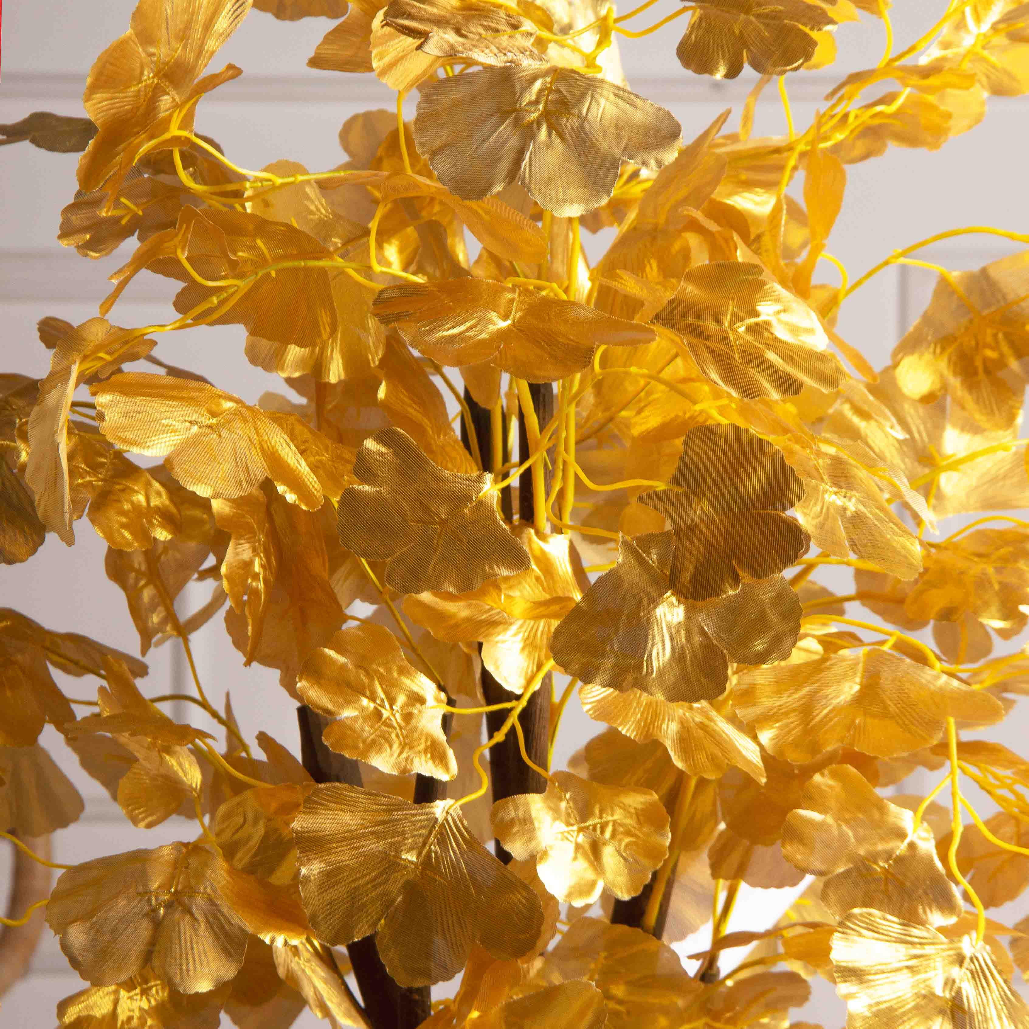 090/РН/176(з)(F) Дерево искусственное Гинкго h90см золотое_4