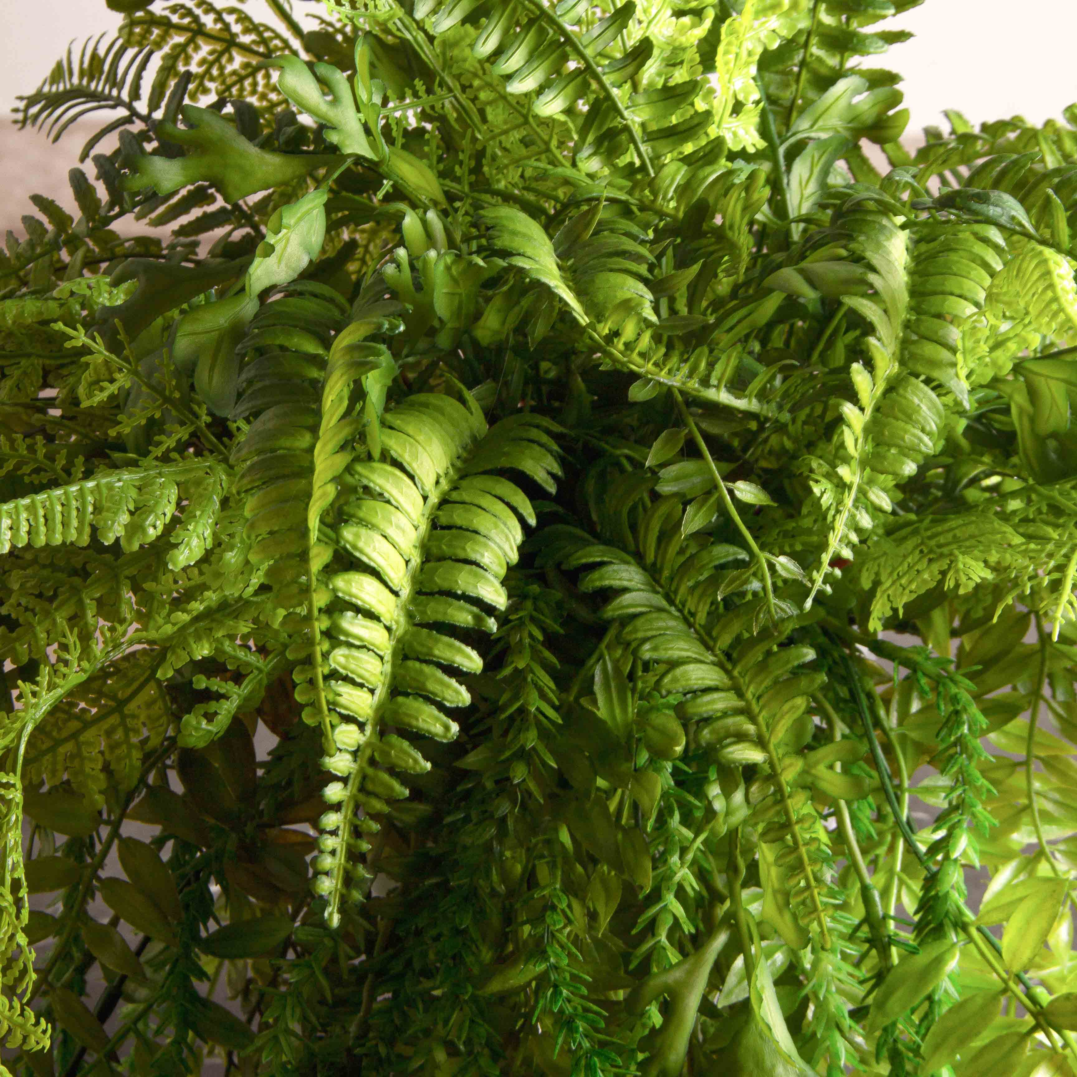 КЗ/02(F) Композиция искусственная Папоротники h32см в кашпо (силикон)_3