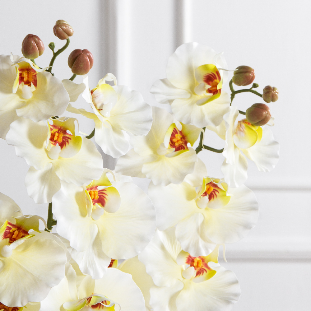 7141А/0287-0343/23(F) Орхидея искусственная h95см 9голов(латекс) белая_3