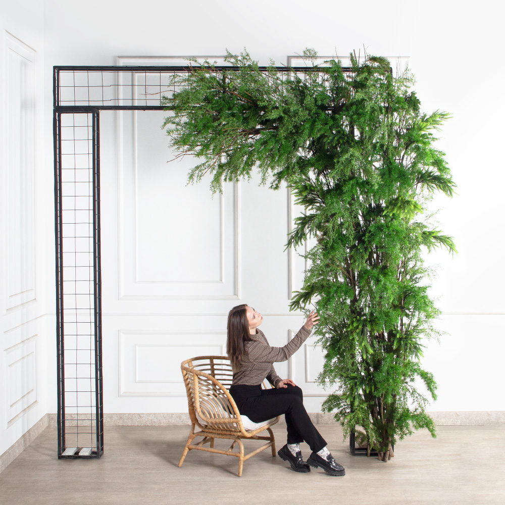 ДЛ182(Пр)(Fix)(F) Декор входной группы хвойный h290см на прутьях,пристенный_3