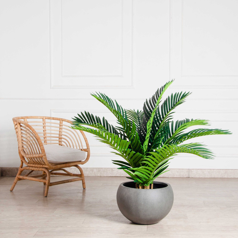 ПК100/К/49-1(з)(Пр)(FixK) Пальма искусственная кустовая h100см (латекс)_1