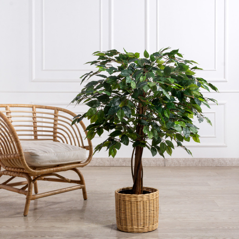 100/РН/34(з)(Пр)(F) Фикус искусственный h100см в кашпо