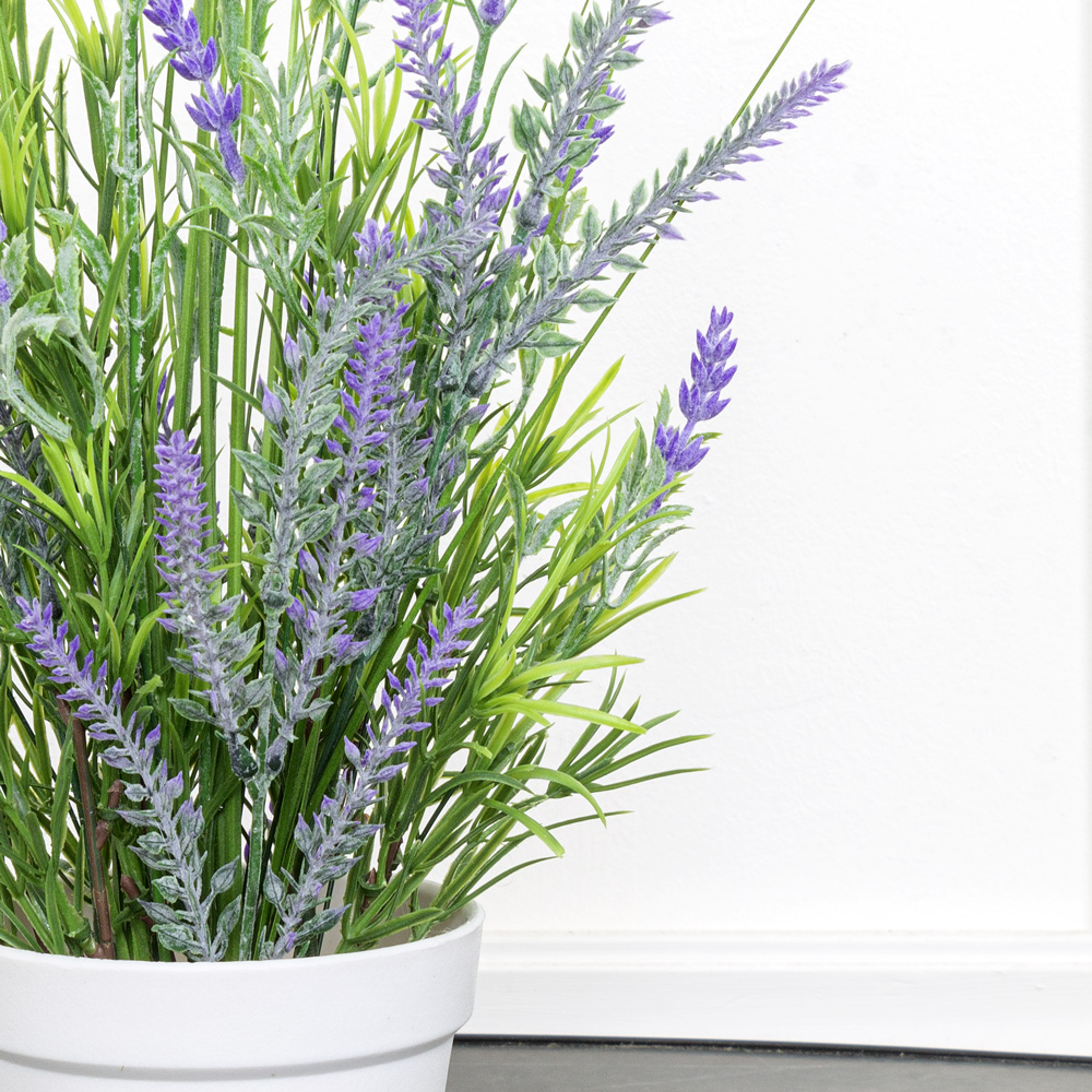 ЦС38/78-1 Лаванда искусственная h38 в кашпо d11см, фиолетовая _1