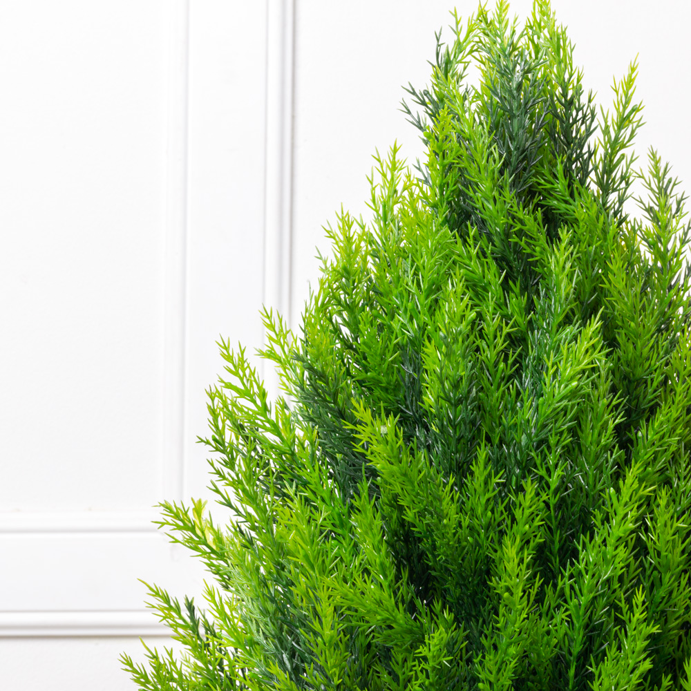 Т068/467(з) Туя искусственная конус Платинум h68см на основании_1