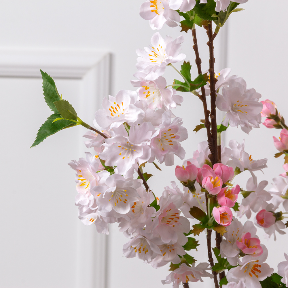 7141А/9120-27/1 Ветка яблони искусственная h94см, розовая_2