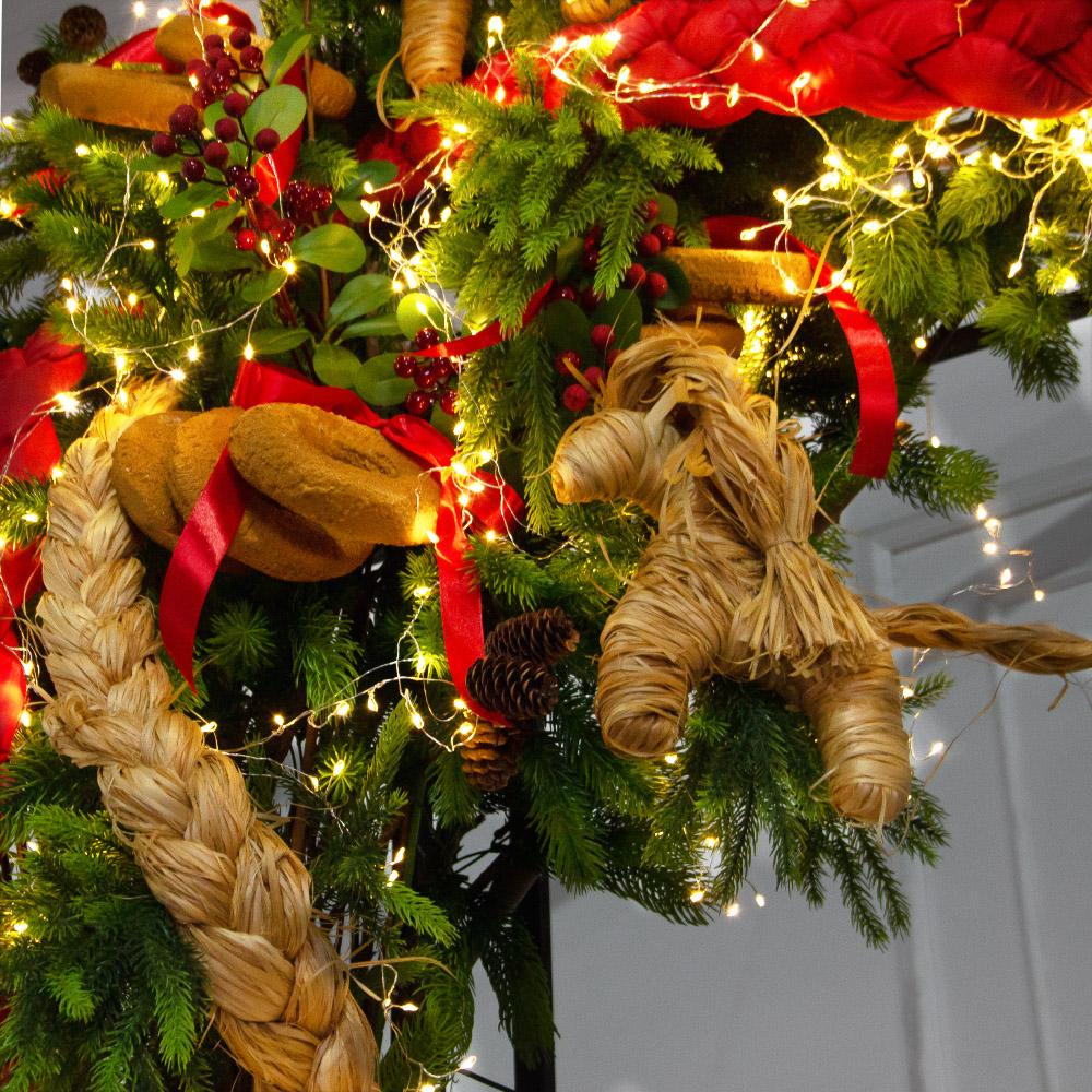 ДЛ193/СВ03т(Пр)(Fix)(F)Декор вход.группы h280см н/прутьях,прист.с гирлянд.Роса в русском стиле_6