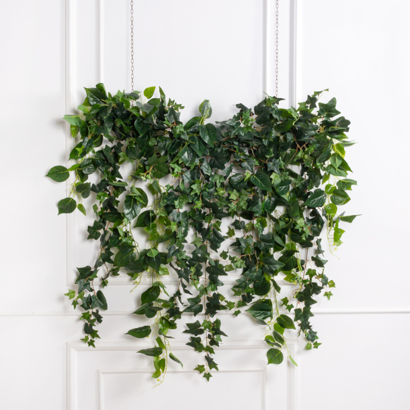 Л79(з)(F) Лиана искусственная с хедерой и сциндапсусом L100см, свес 100см