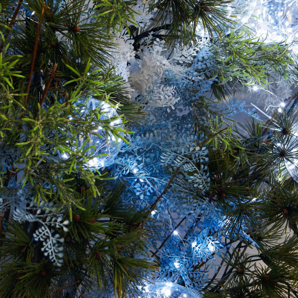 ДЛ188/СВ03х/шар(Пр)(Fix)(F)Декор вход.группы h290см н/прутьях, прист.с гирляндой 