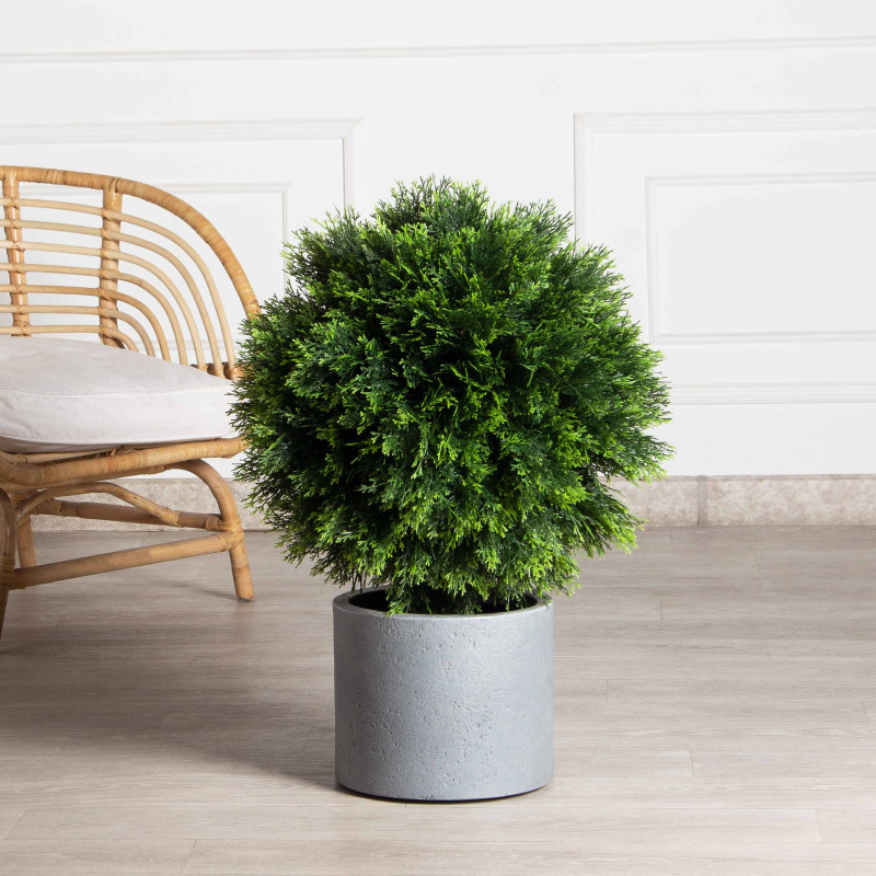 050/Ш/146(F) Туя искусственная шар Люкс для улицы h70см, d50см_1