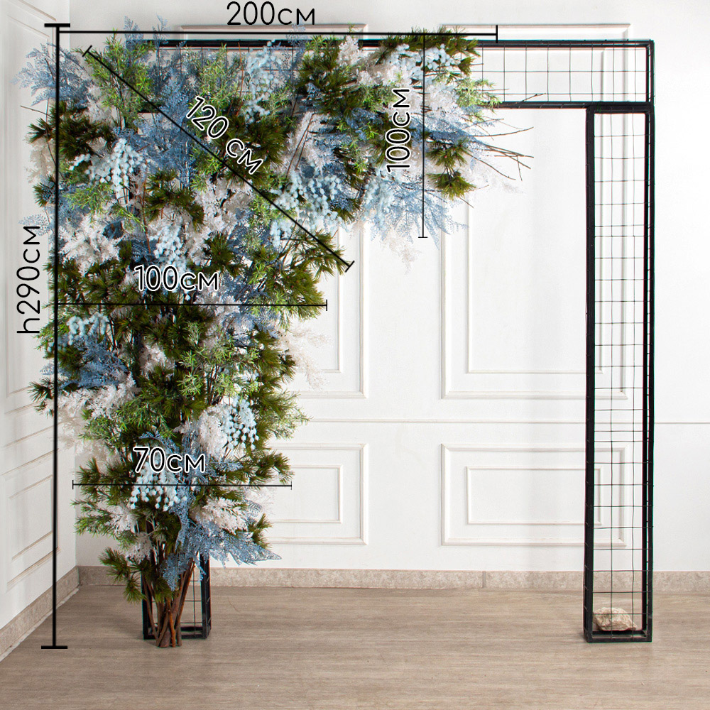 ДЛ187(Пр)(Fix)(F)Декор вход.группы h290см н/прутьях, прист.бело-синий_2