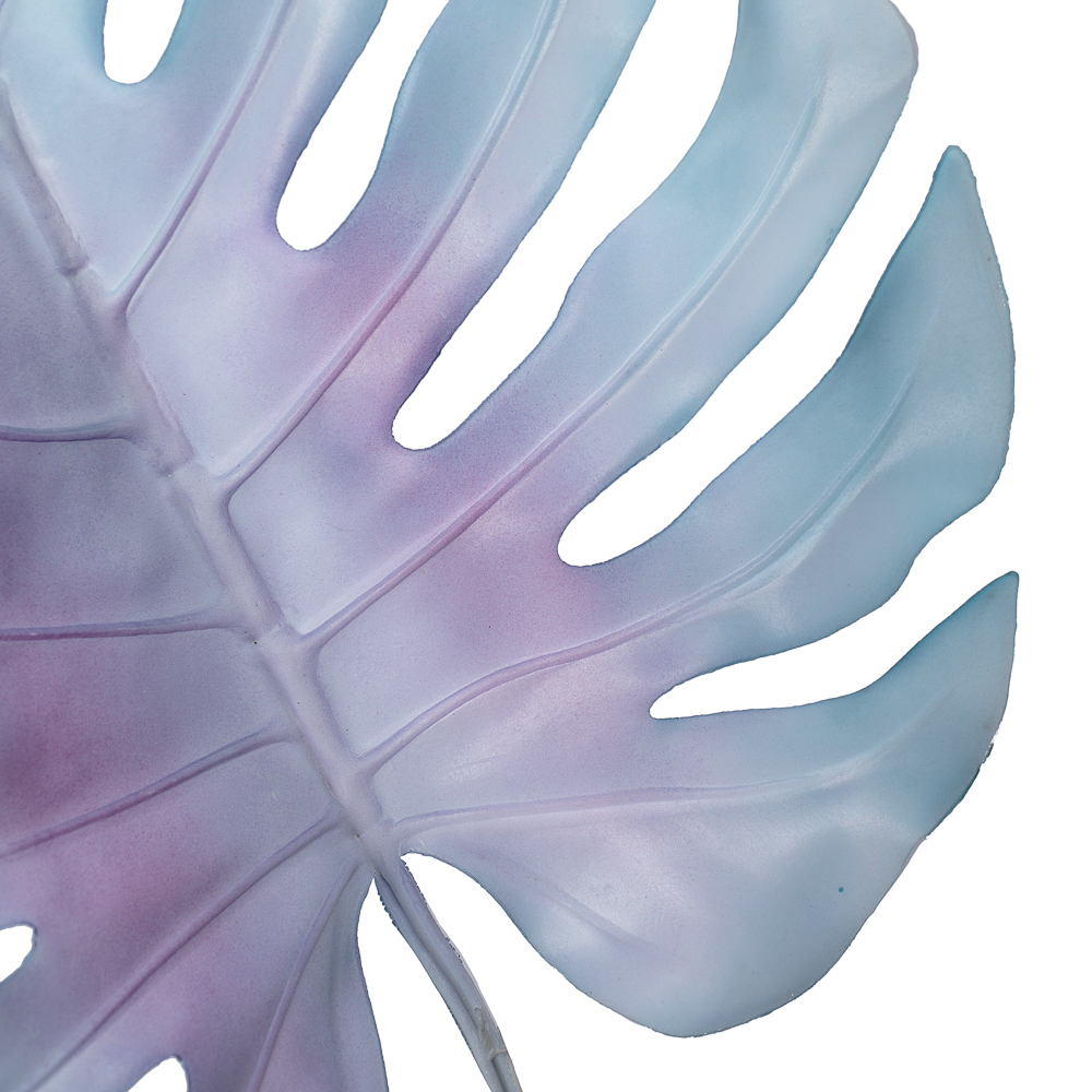 7143/0030-6/10 лист Монстеры большой h=90см (40+50) голубой_2