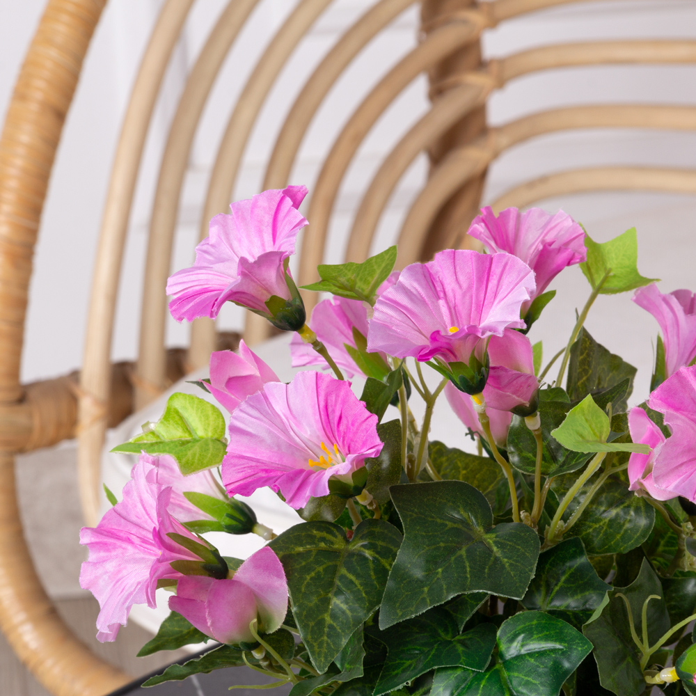 ЦС81-3 Петуния искусственная h20см (латекс) в кашпо, розовая_1