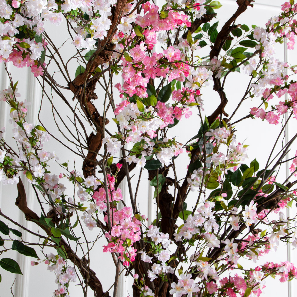 330/ОС/491/34/5170(Пр)(F) Яблоня искусственная пристенная h330см, бело-розовая_6