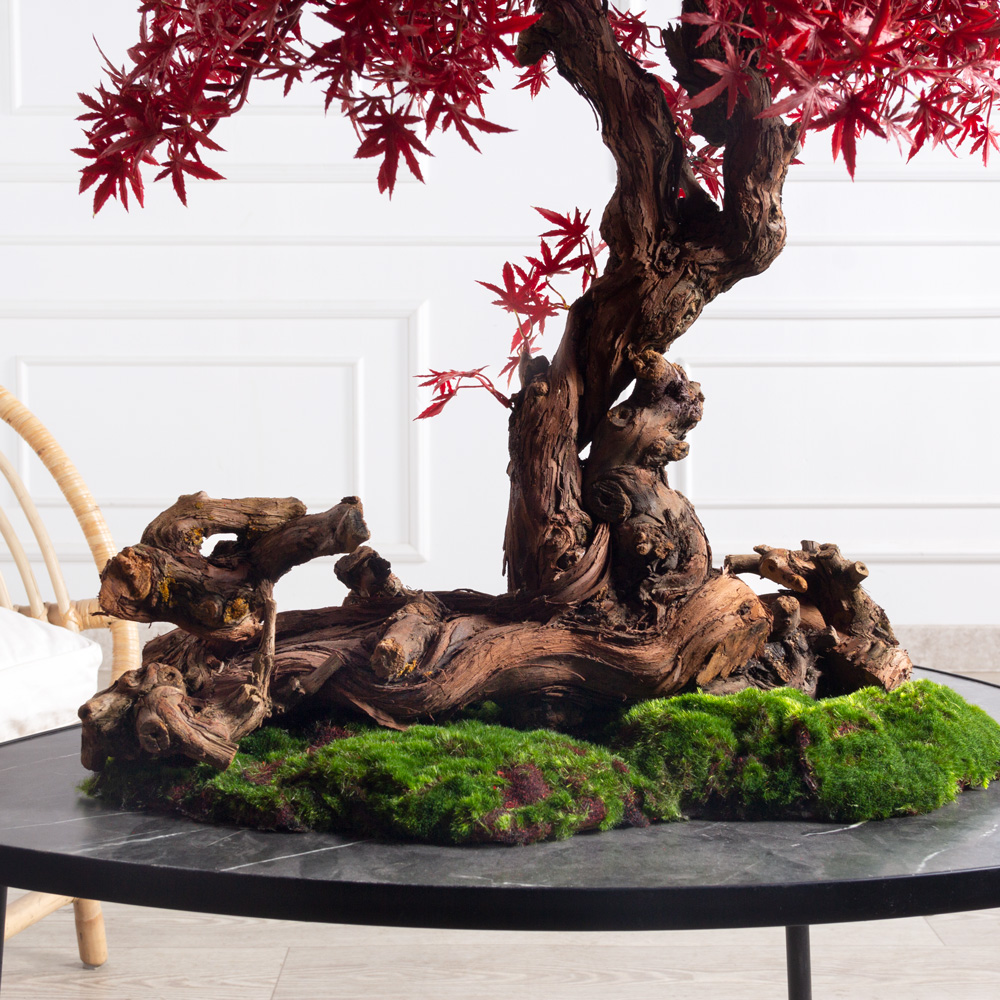 БЛ065/ОС/606(Пр)(F) Клен искусственный веерный, мелкий h60см на основании_1