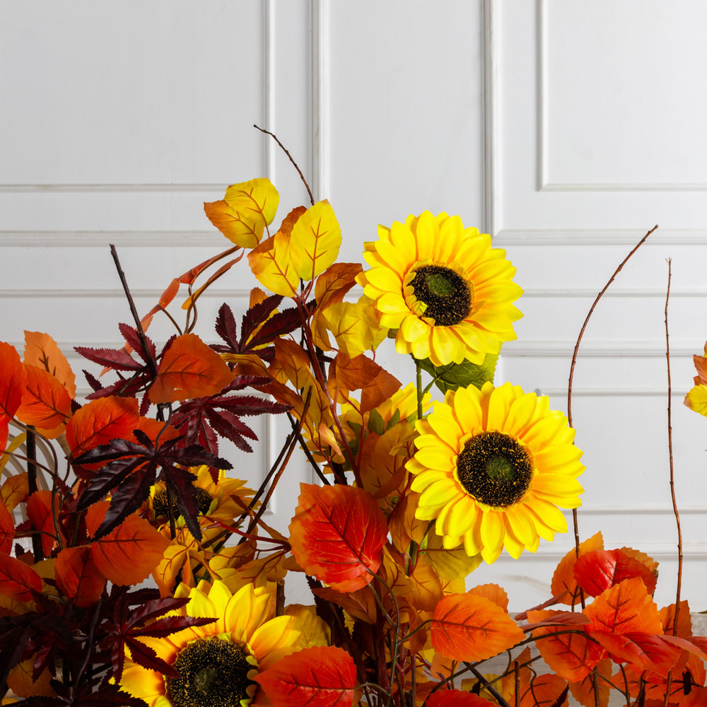 К543(Пр)(F) Композиция искусственная осенняя с подсолнухами на основании_4
