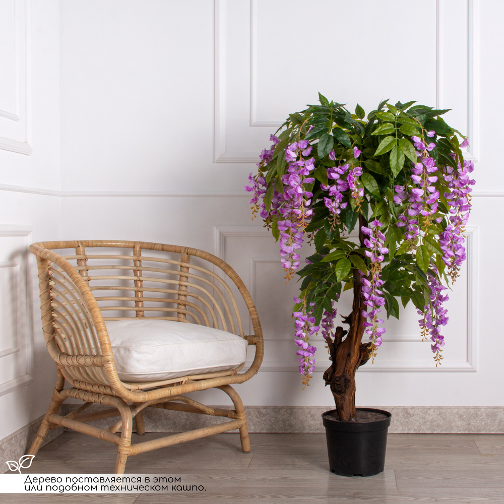 120/Я2/ОС/424-2(Пр) Глициния(вистерия) искусственная h120см (латекс), сиреневая_1