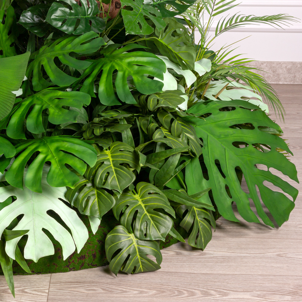 ВМ66(з) Композиция искусственная с Монстерой на основании d155см_2