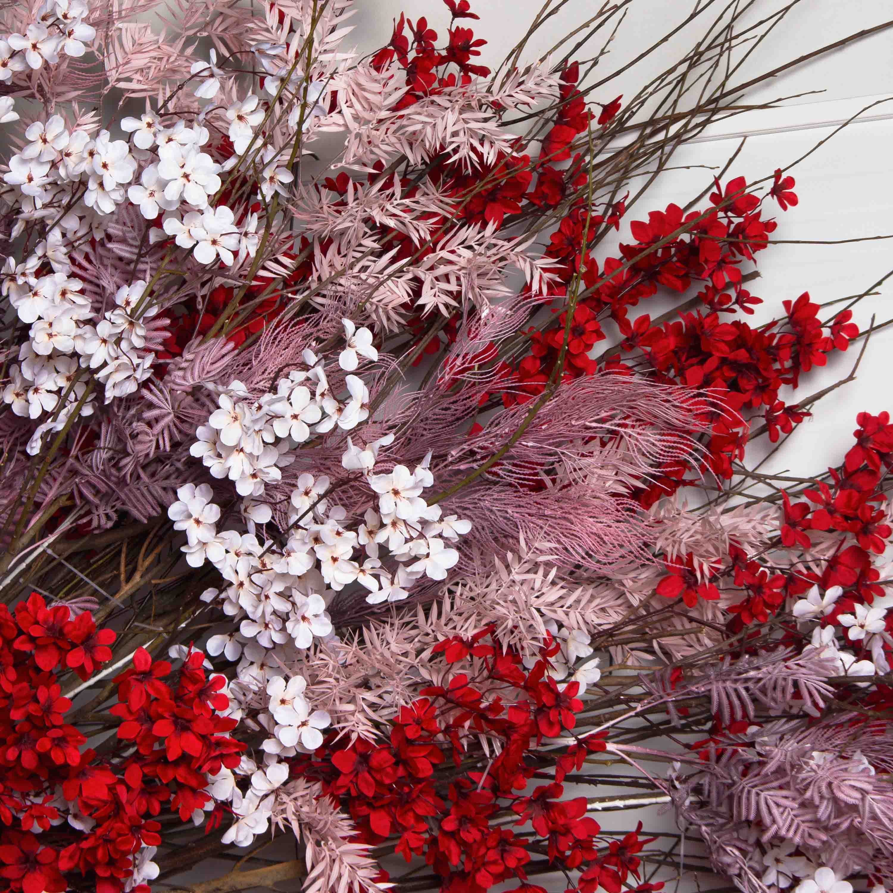 ДЛ158(F) Декор входной группы цветочный h 320 см на стволах, пристенный_6