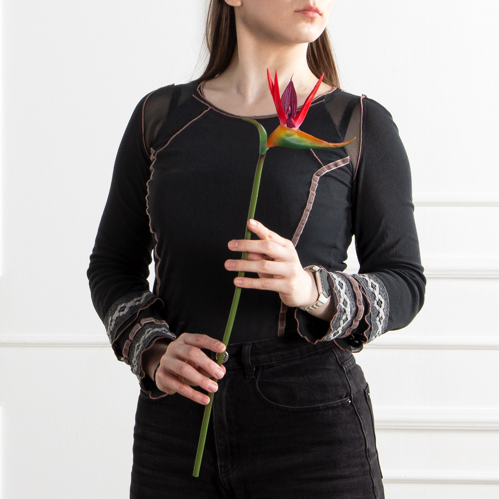 7141А/0287-0345/2(F) Стрелиция искусственная h60см(голова 13см d15см) красная_6