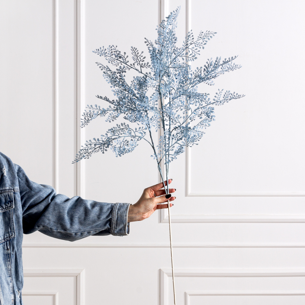 7143/0041-11/21 Ветка Адиантума искусственная hсм, синий_2