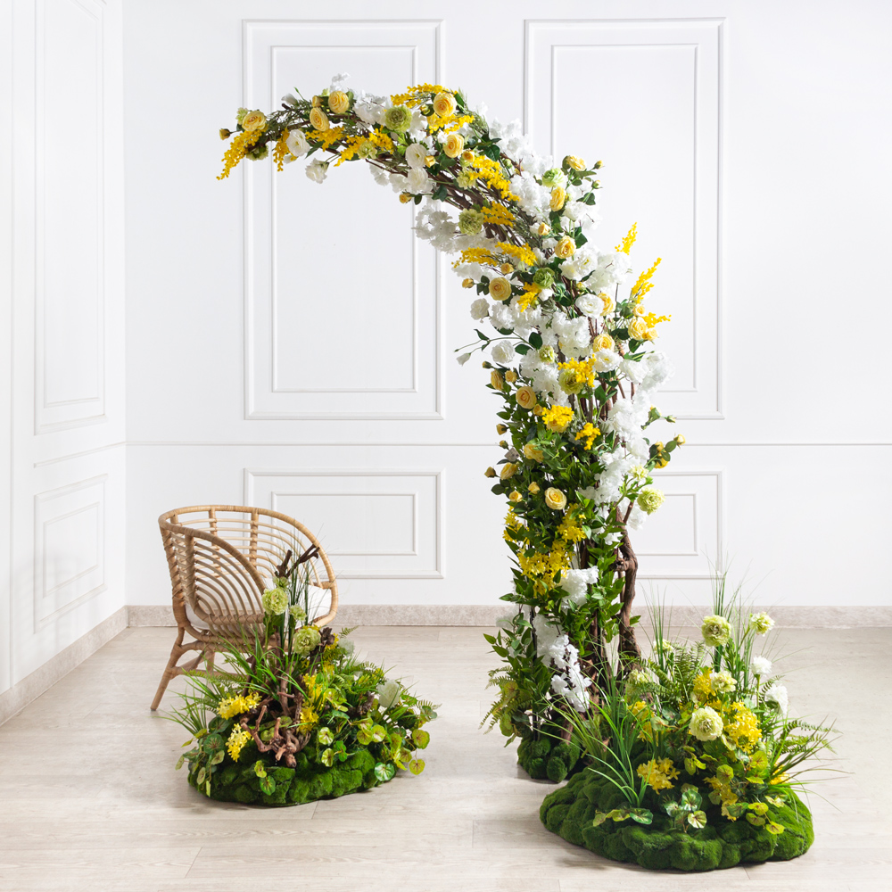 ДА04(F) Декоративная арка цветочный микс h230см_1