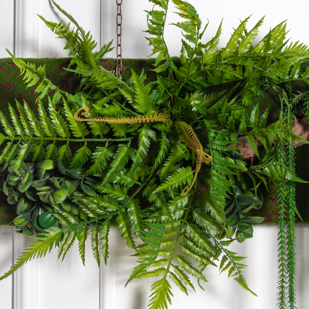 ФК01-4/4(з) Фитокартина с искусственным папоротником 115х25см_2