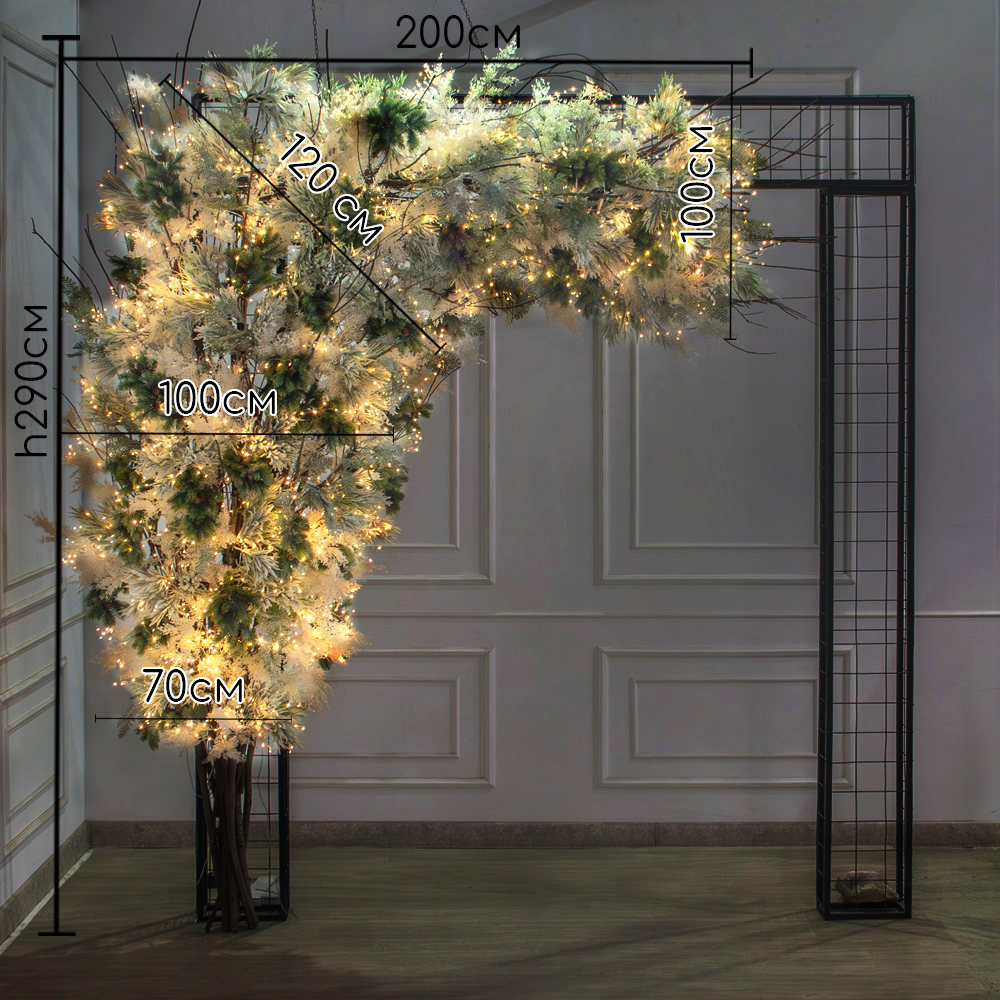 ДЛ181/СВ03т(Пр)(Fix)(F)Декор вход.группы h300см н/прутьях, прист.с гирляндой 