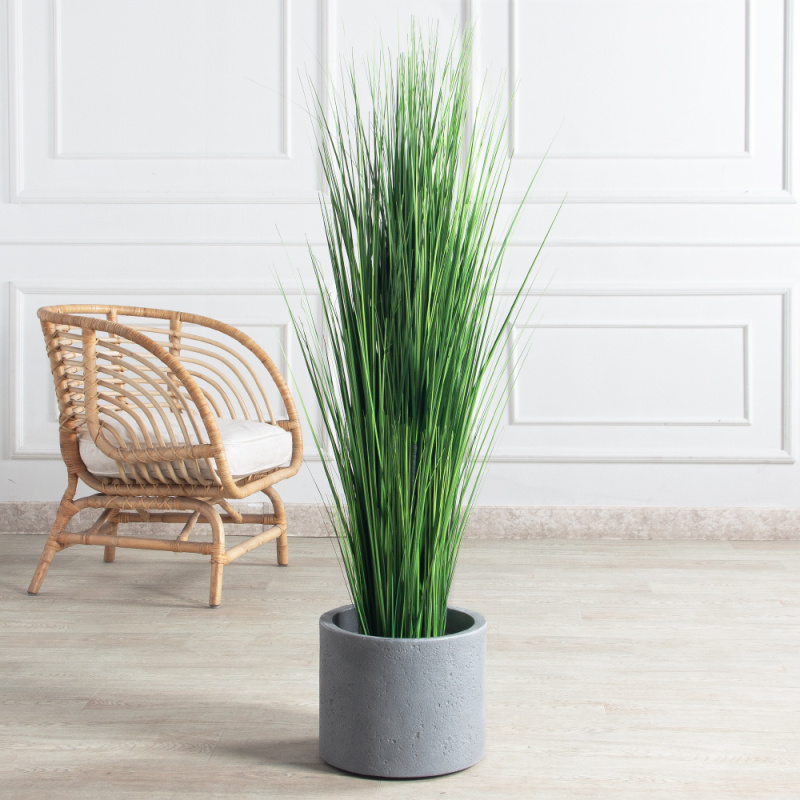 С013-2(з)(F) Сноп из искусственной осоки h120см в кашпо_1