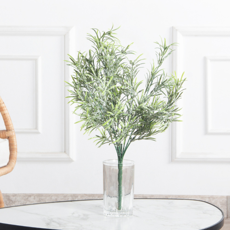 736А/0424-21/1(F) Розмарин заснеженный НГ с блёстками узк.лист 7частей, h45см(33+12)_1