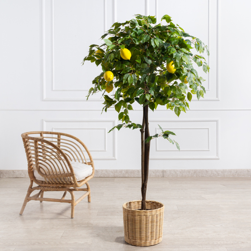 160/20М(F) Лимон искусственный с плодами h160см (латекс)