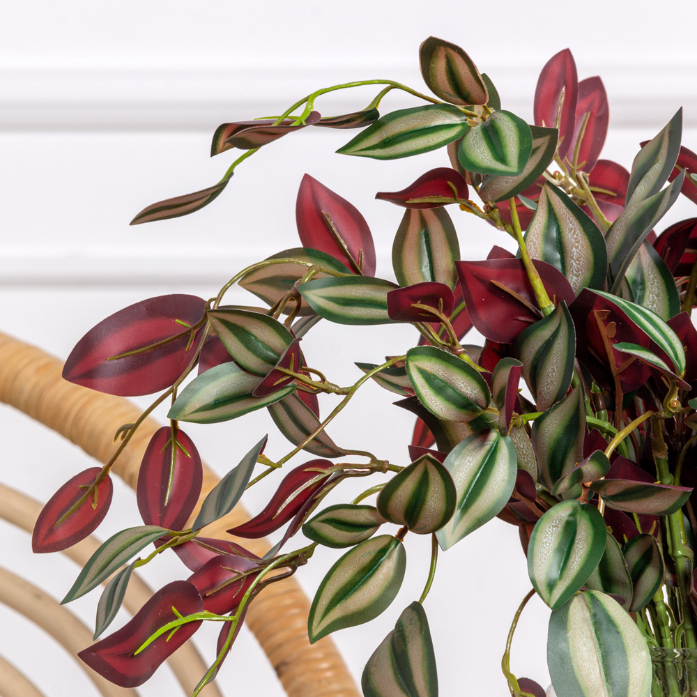 7143/0901-03/2 Традесканция искусственная куст h40см, зелено-бордов._1