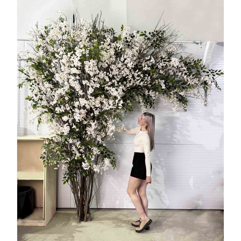 ДЛ160(F) Декор входной группы цветочный h 310 см на стволах, пристенный_1