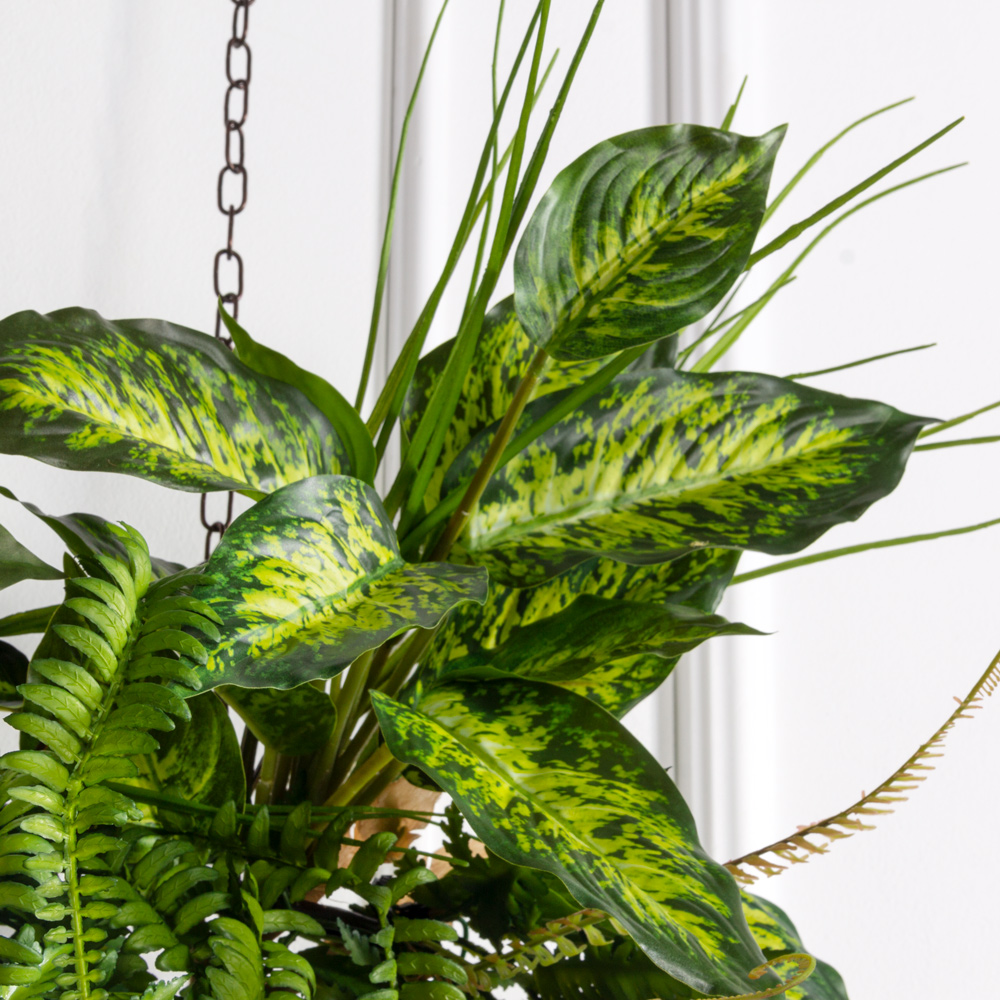 Л125(F) Лиана искусственная Зелень микс с калатеей L100см_2