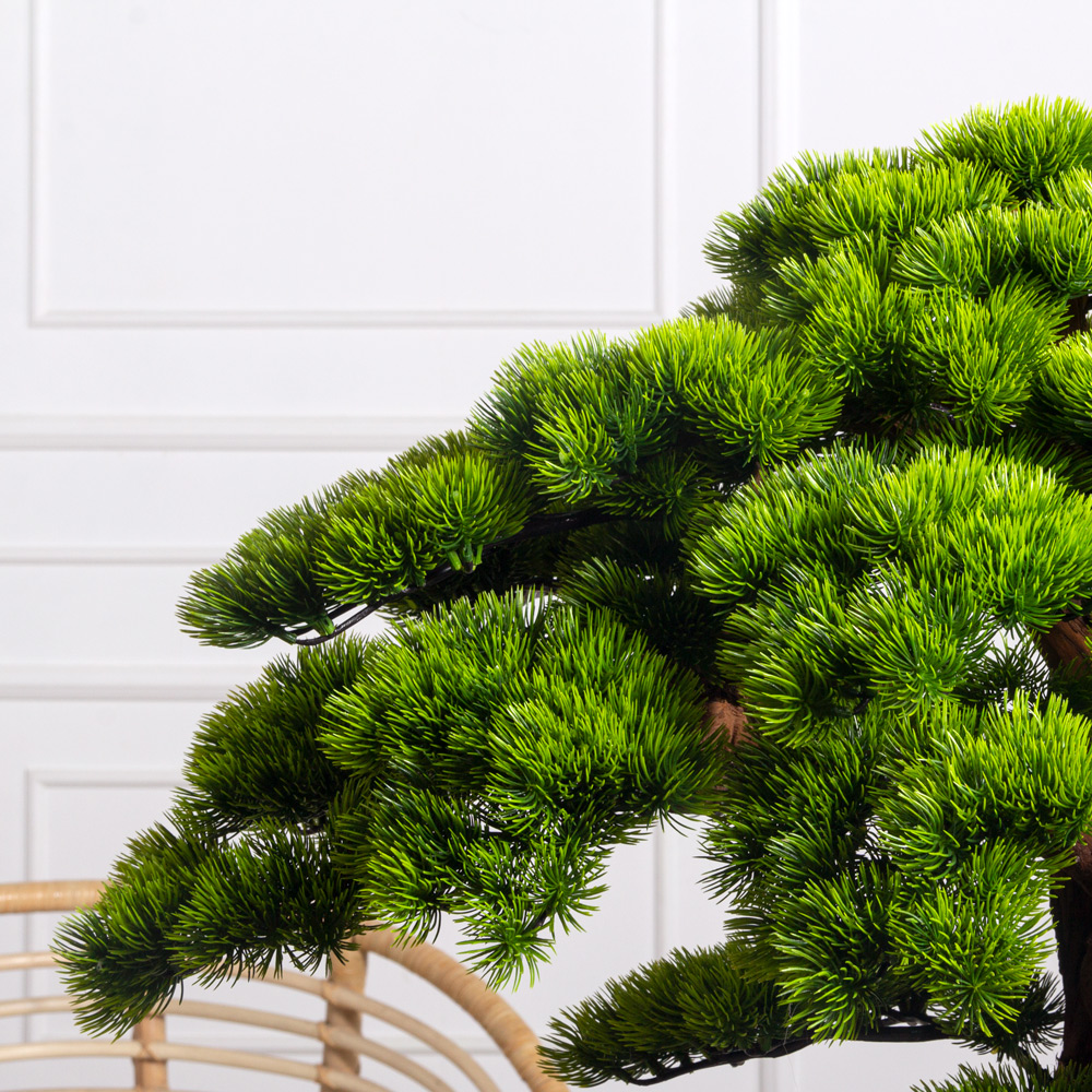 БС090/ОС/30(F) Бонсай искусственный Сосна h90см в интерьерном кашпо_2