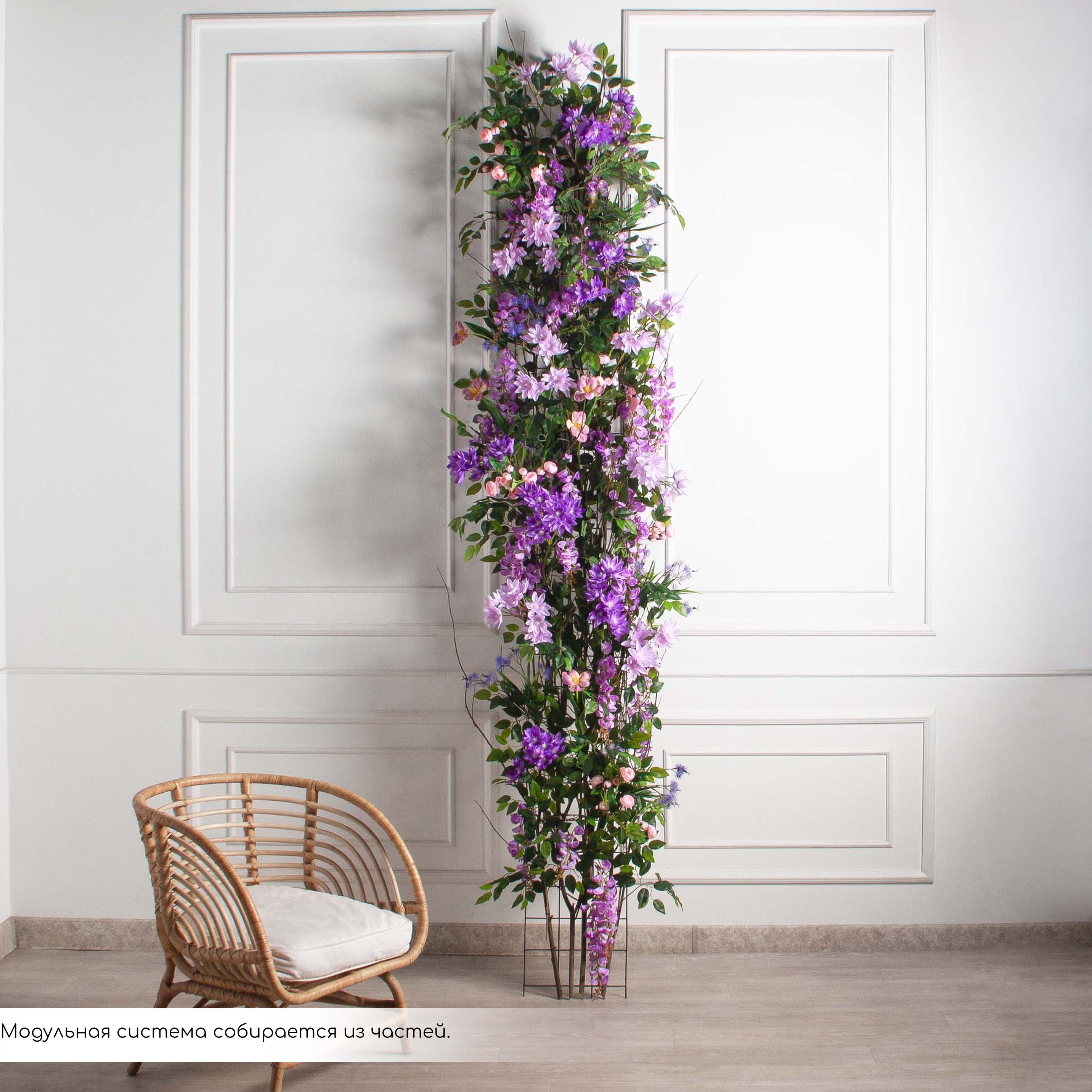 ДЛ154(Пр)(F) Декор входной группы цветочный L100см, пристенный_11