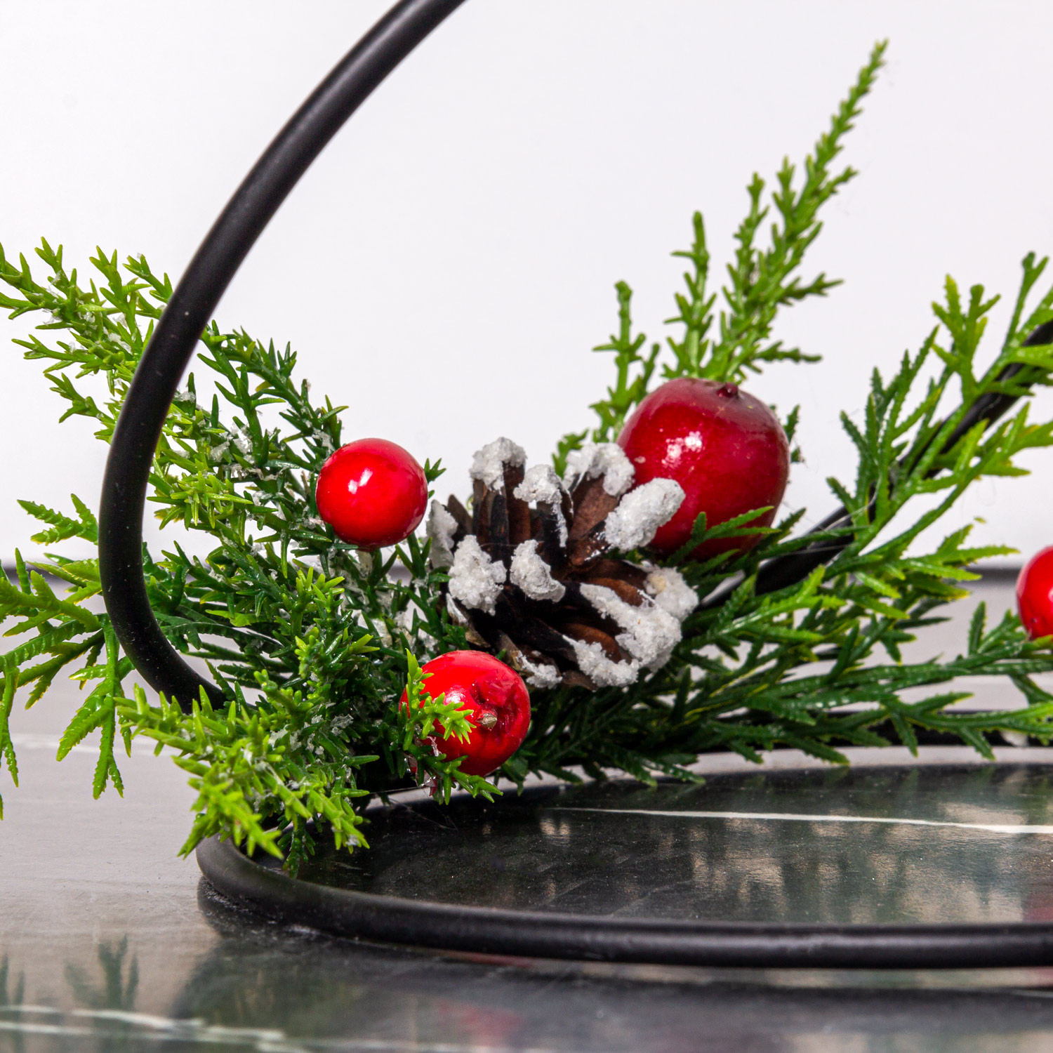 808/025-2/2(Sale) Подсвечник металл+стекло* 2св (20*20*h19см), черный_5