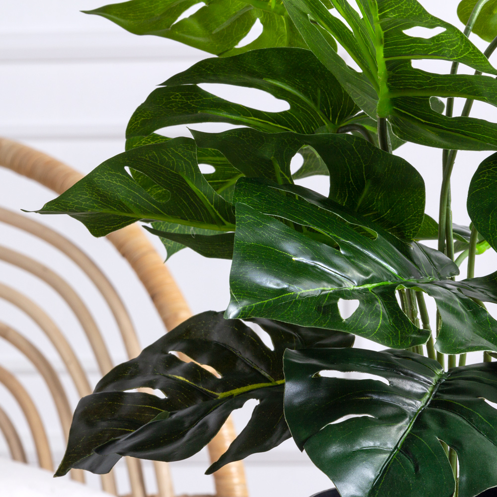 К045/215 Монстера искусственная h45см (латекс) в кашпо_1