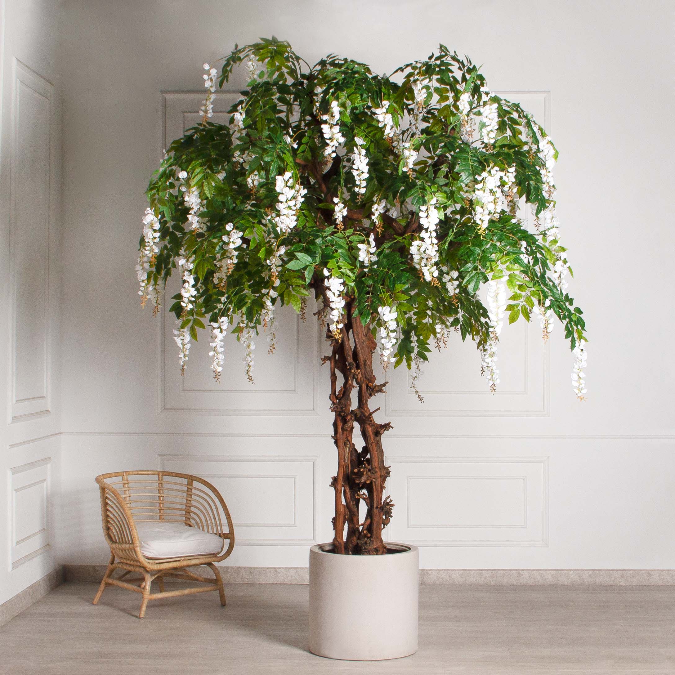 280/ОС/ПС/424(Пр)(F) Глициния(вистерия) искусственная h280см (латекс), белая_4