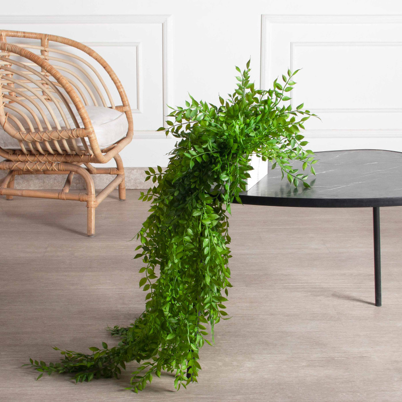 ТДЯ127(F) Даксин искусственный ампельный в деревянном бежевом ящике 20х9х8см_1