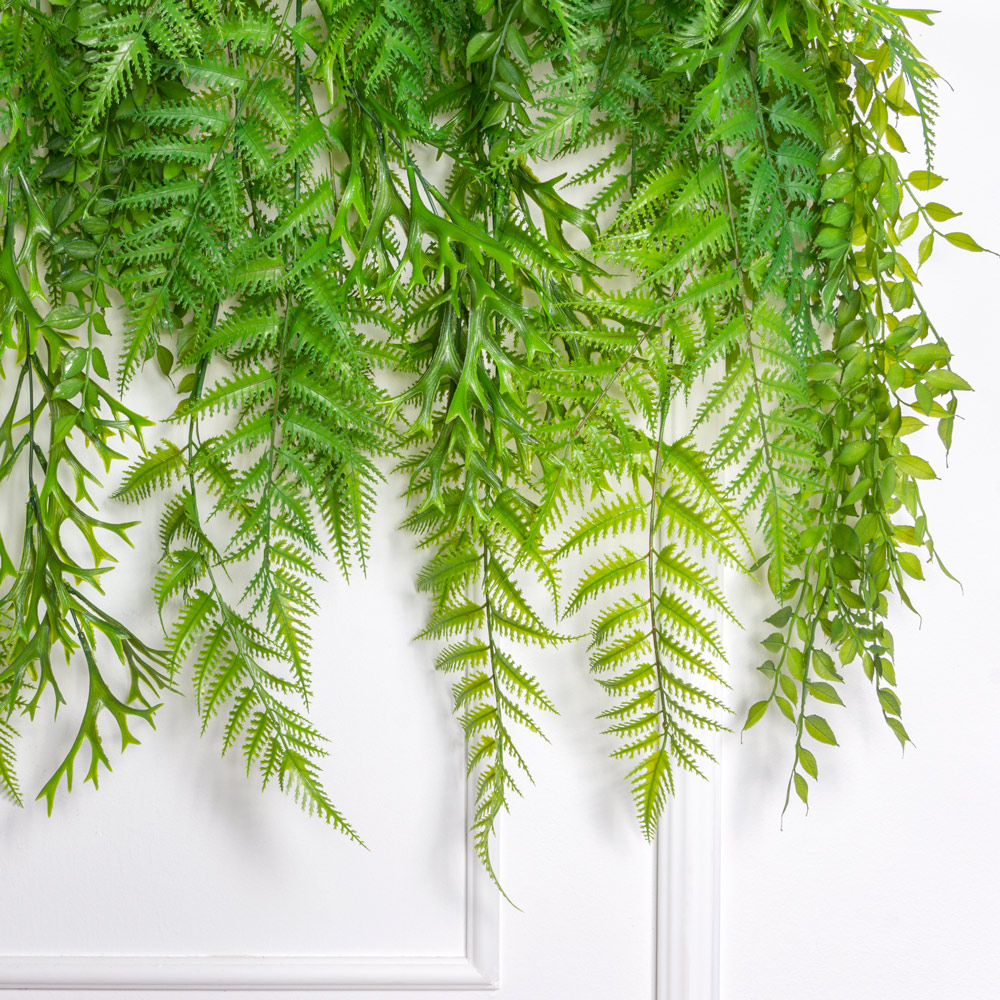 Л43(з) Лиана искусственная с папоротником Щитовник L100см, свес 50см_1