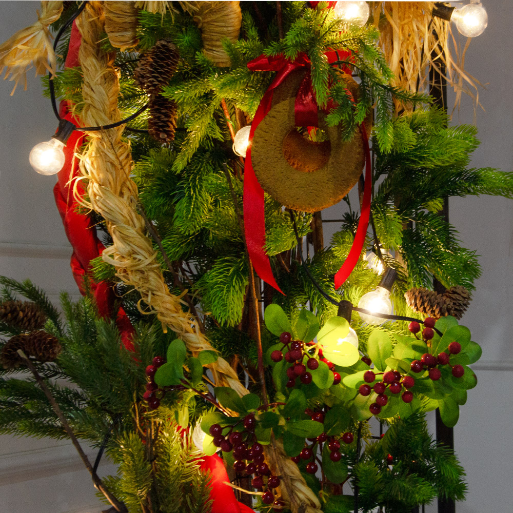 ДЛ193/СВ04(Пр)(Fix)(F)Декор вход.группы h280см н/прутьях,прист.с гирлянд.ретро в русском стиле_5