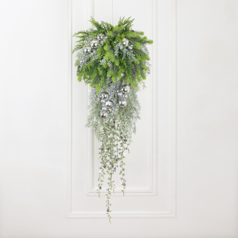 ККВ15 Композиция искусственная новогодняя в коковите d20см